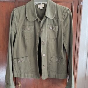 LOFT Khaki Green Utility Jacket